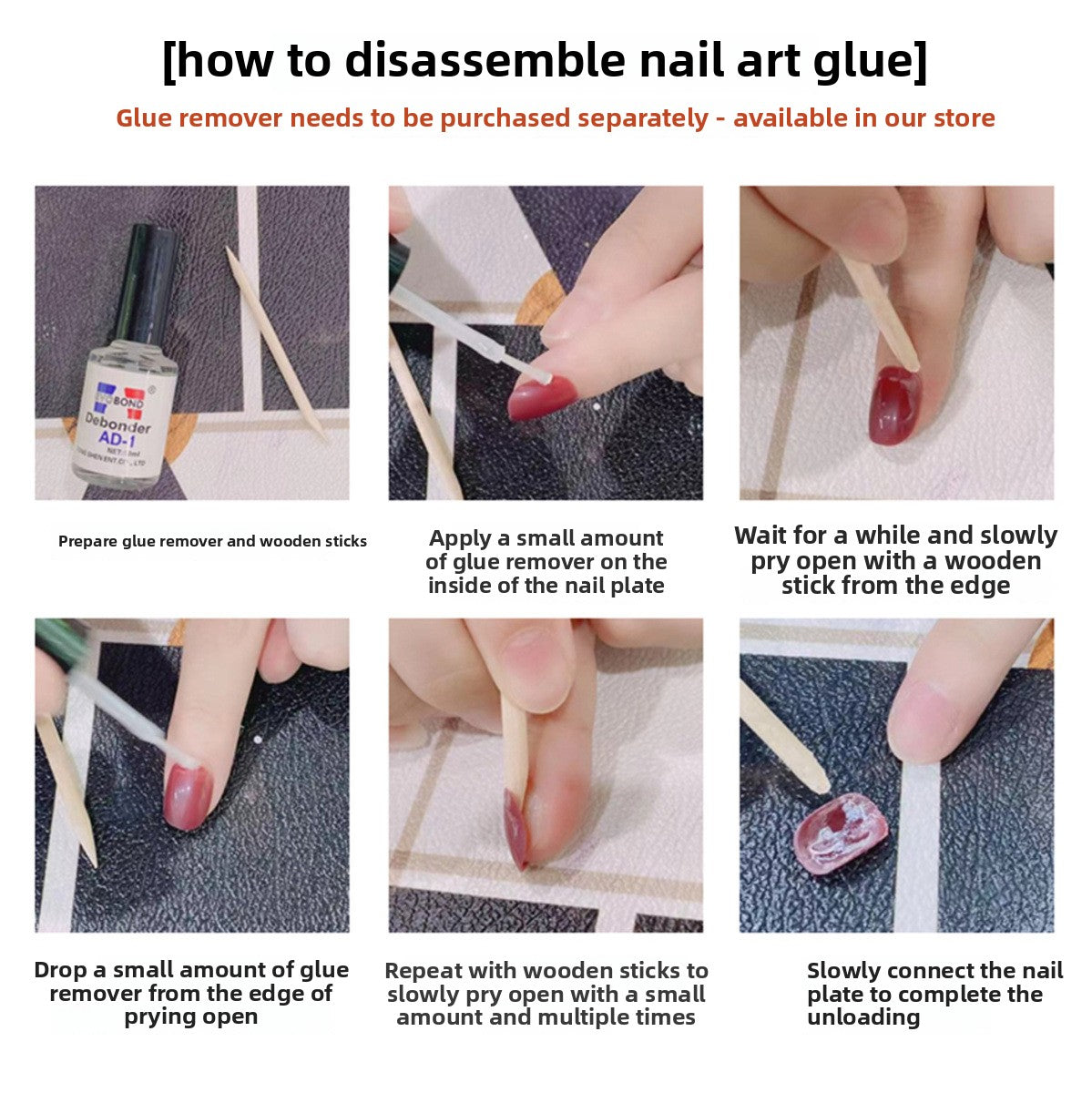 0954- Handmade press on nails fake nails removable