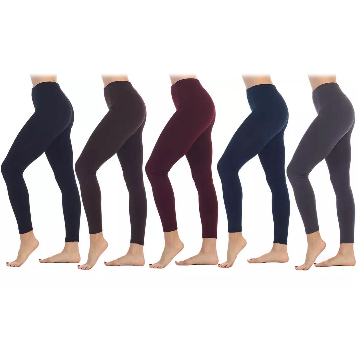 5-Pack: Women's Premium Fleece-Lined Leggings - Staci's Store