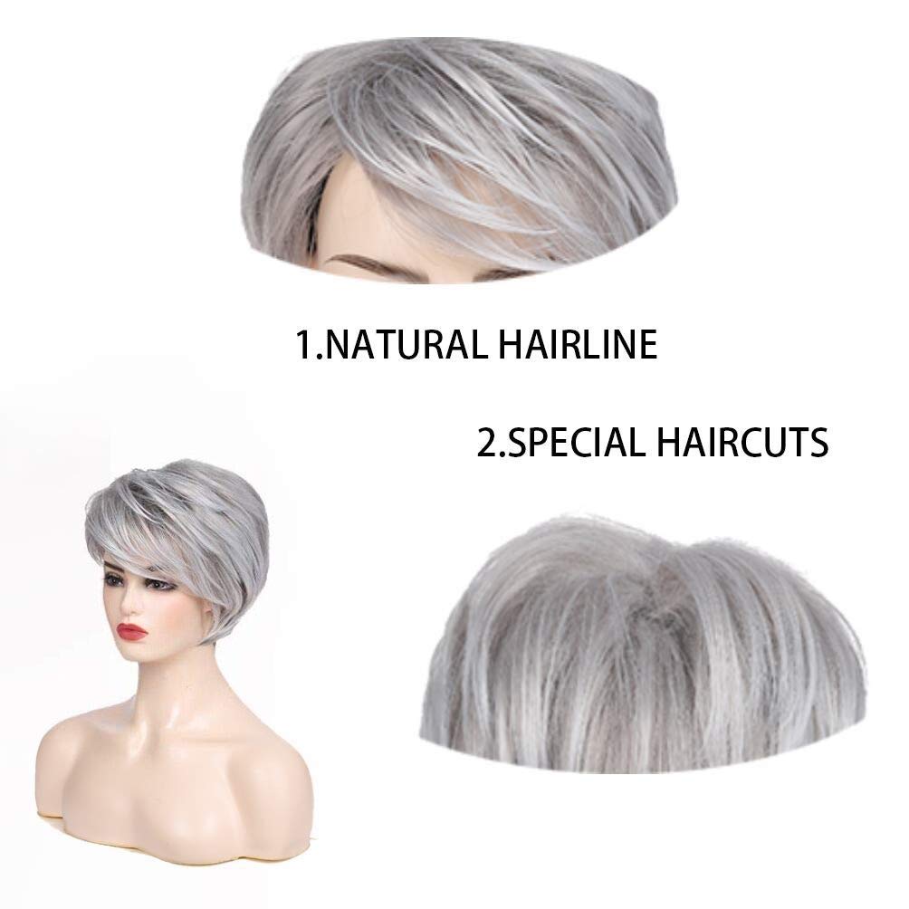 Short Wavy Brown Wigs for Women Fluffy Wavy Layered Wigs Synthetic Heat Resistant Halloween Cosplay Hair Wig with Wig Cap,Auburn Brown