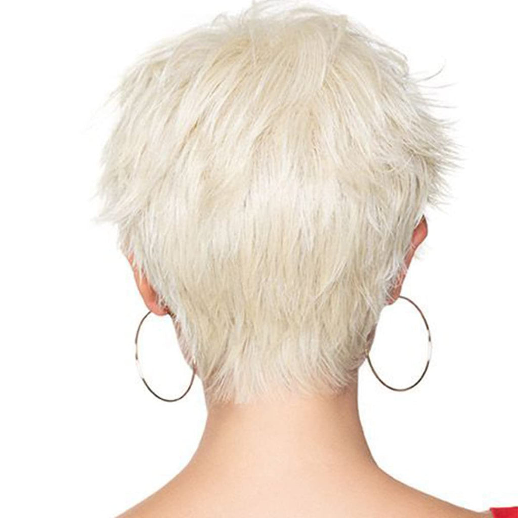 8" Layered Pixie Cut Synthetic Wig for Women Blonde Mixed Brown with Roots