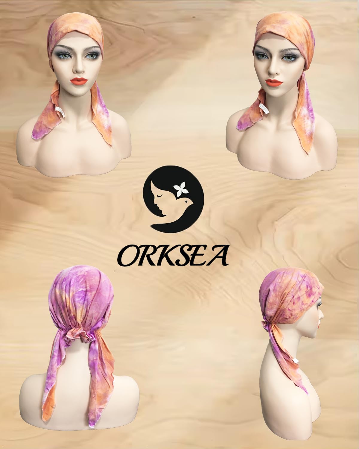 Chemo Headwear for Women Pre-Tied Head Scarf Headwraps Soft Turbans Cancer Hats Chemo Beanie Coverings Scarves