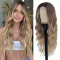 HMHIFI Blonde Wig for Women,26 Inch Long Wavy Curly Middle Part Hair