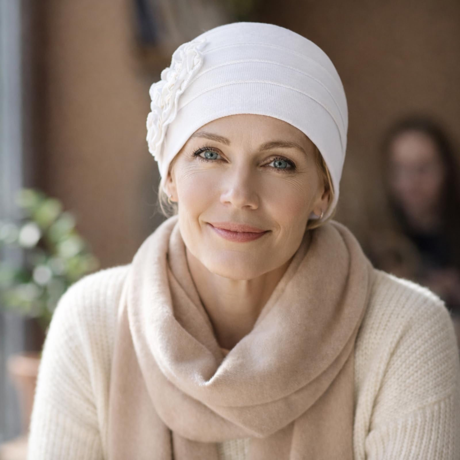 4 Pcs Stylish Cotton Chemo Headwear for Women, Soft Chemo Hats for Hair Loss