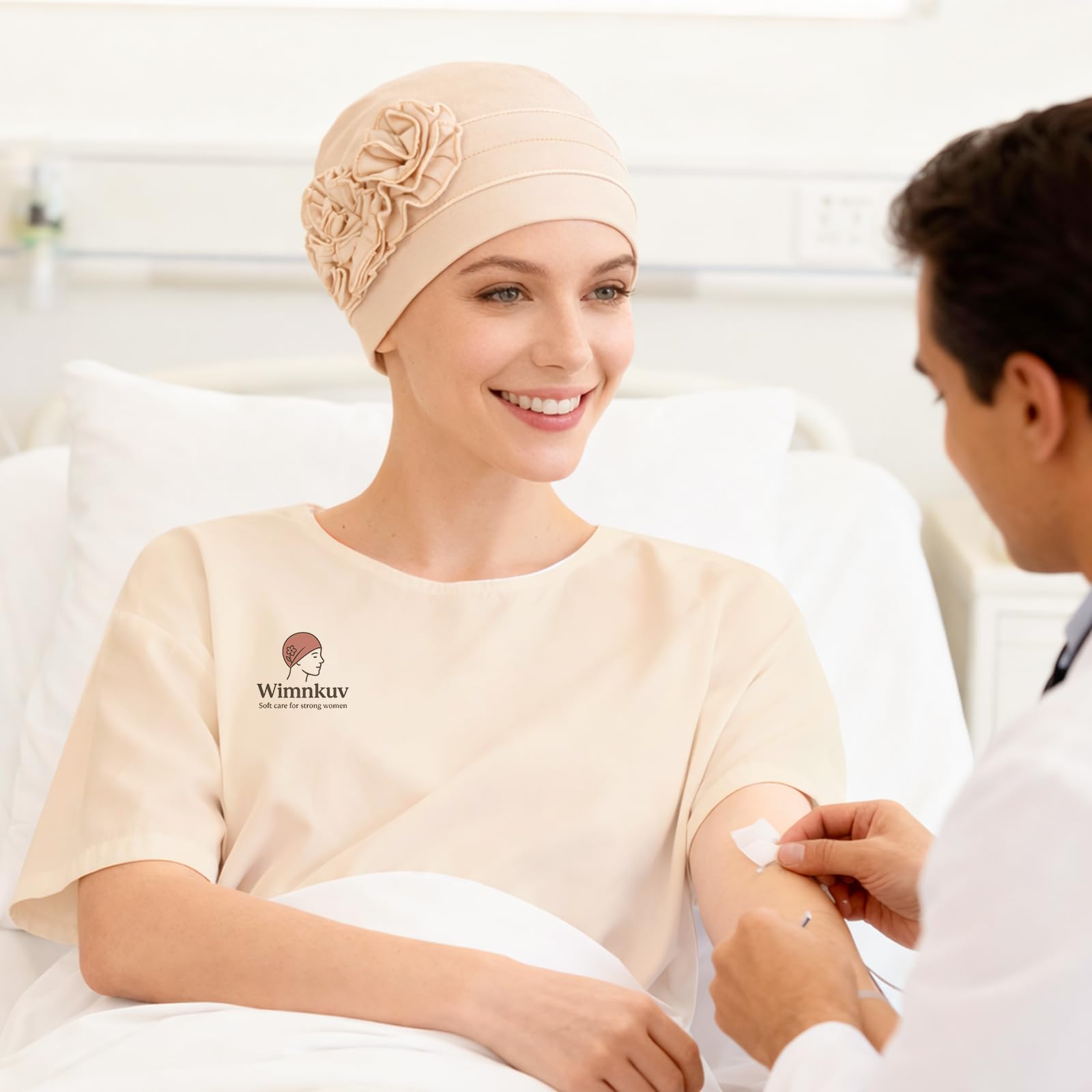 4 Pcs Stylish Cotton Chemo Headwear for Women, Soft Chemo Hats for Hair Loss