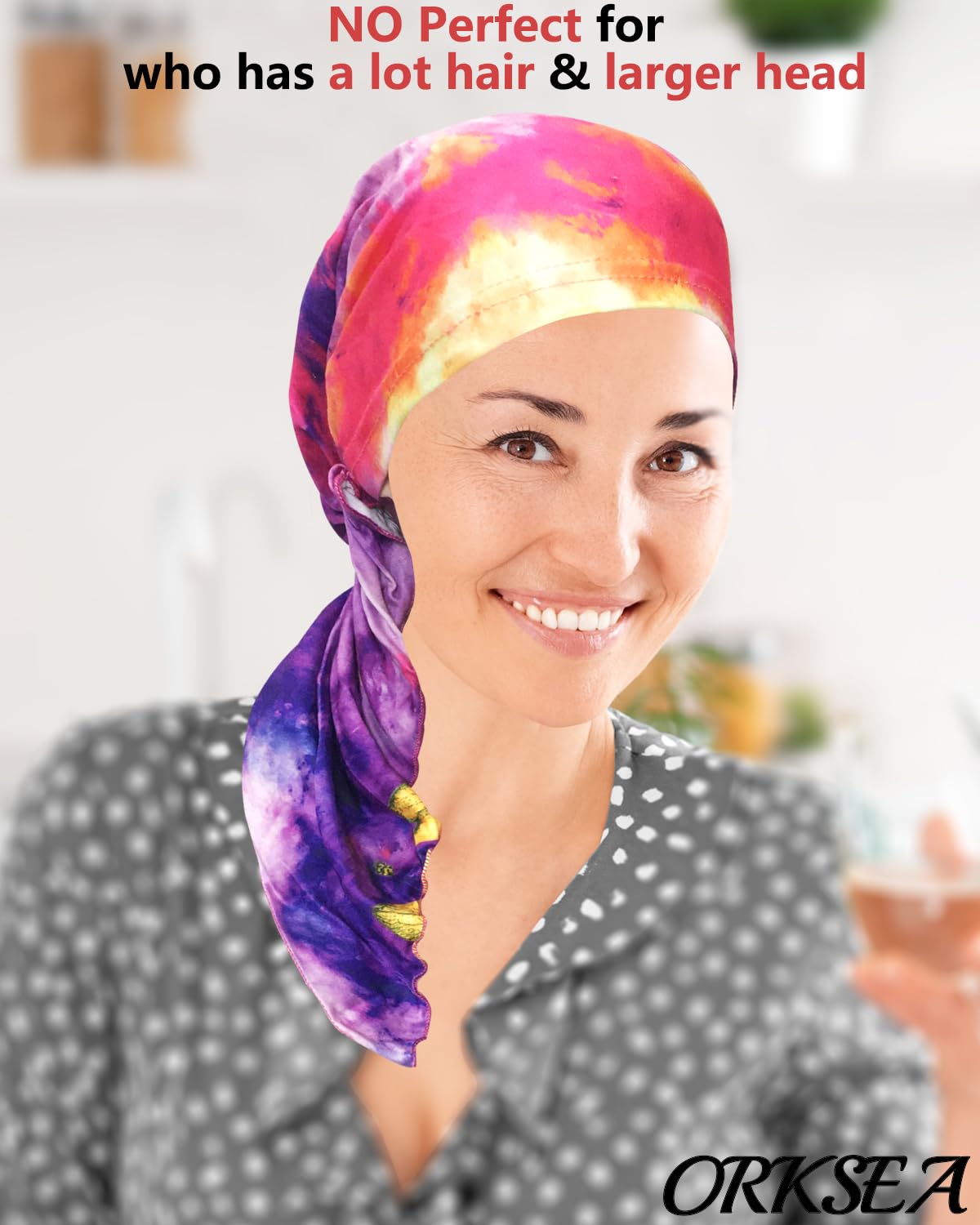 Chemo Headwear for Women Pre-Tied Head Scarf Headwraps Soft Turbans Cancer Hats Chemo Beanie Coverings Scarves