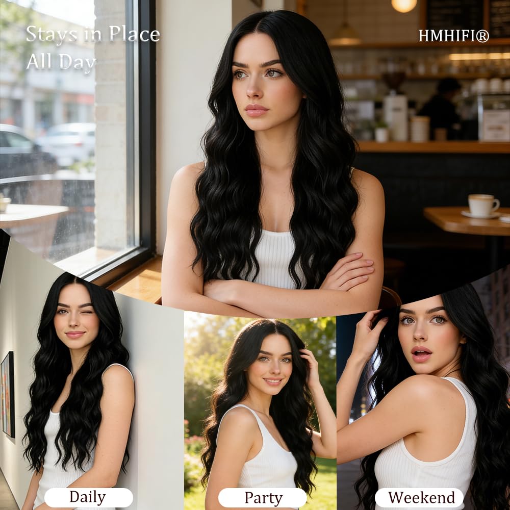 HMHIFI Blonde Wig for Women,26 Inch Long Wavy Curly Middle Part Hair
