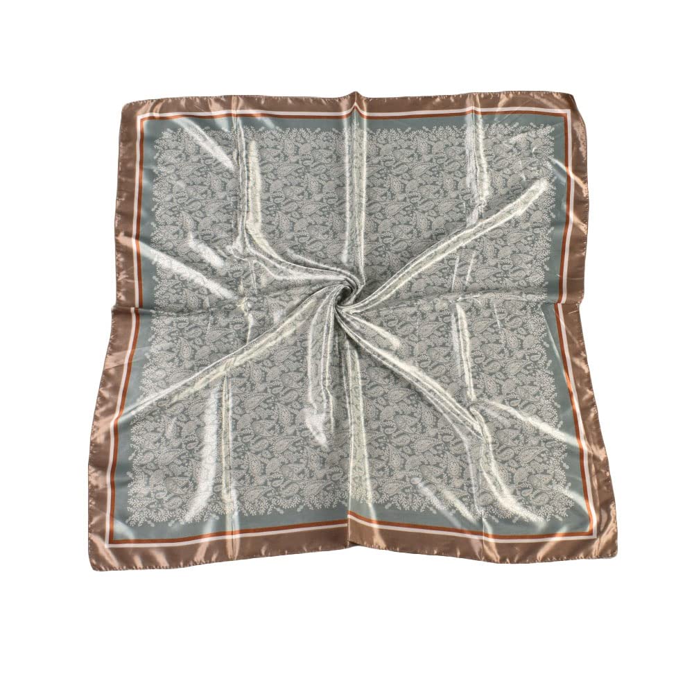 4Pcs Silk Head Scarves for Women Satin Hair Scarf 35”Large Square Bandana Silk Like Neck Scarf Shawl