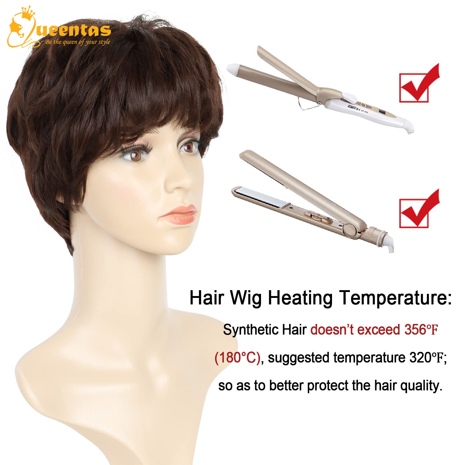 8" Layered Pixie Cut Synthetic Wig for Women Blonde Mixed Brown with Roots