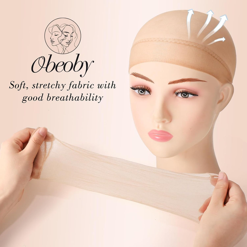 obeoby Wig Stand and Wig Brush Comb Set for Human and Synthetic Hair