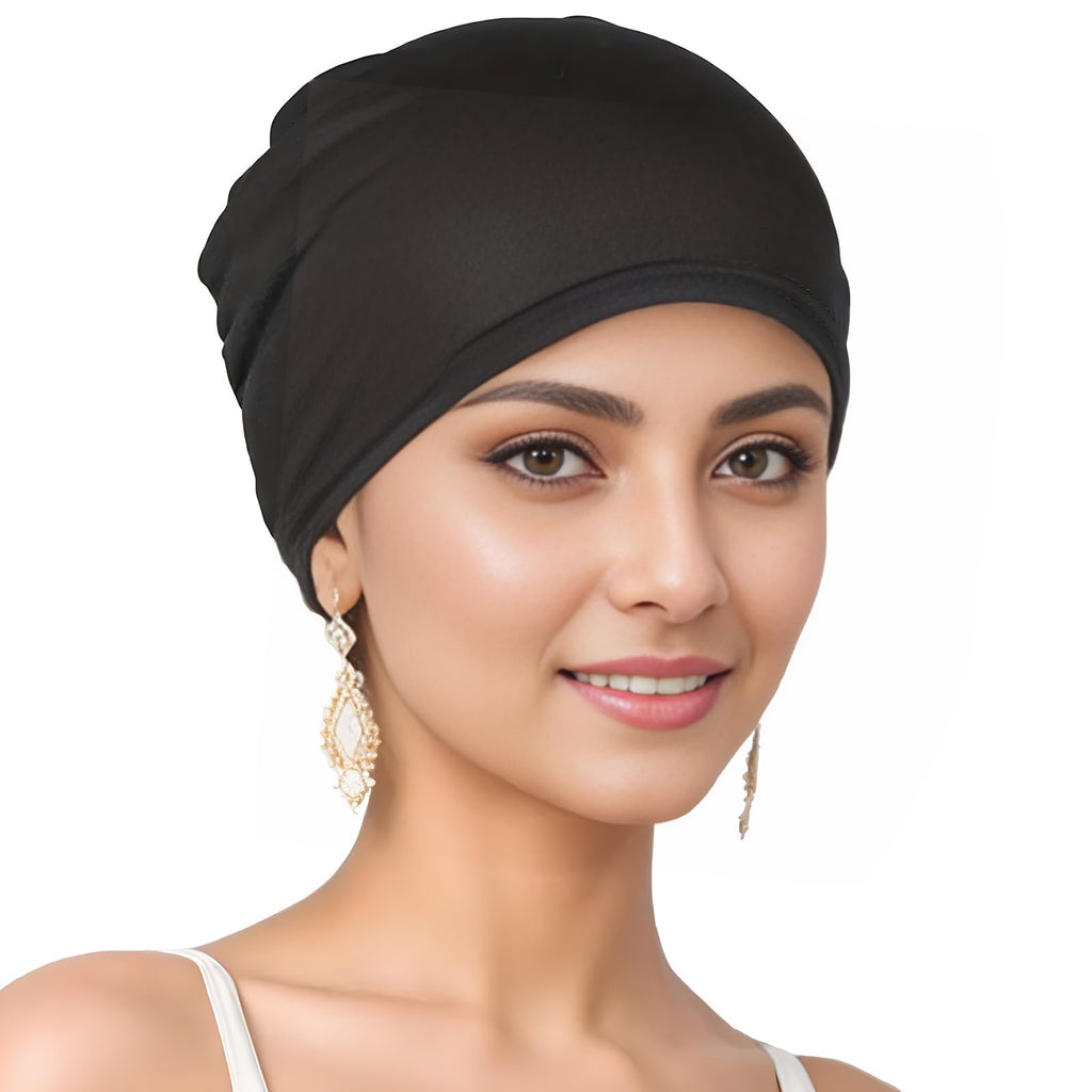 Cmonie 9-12 Pcs Solid Women Chemo Hat Stretchy Turban Beanie
