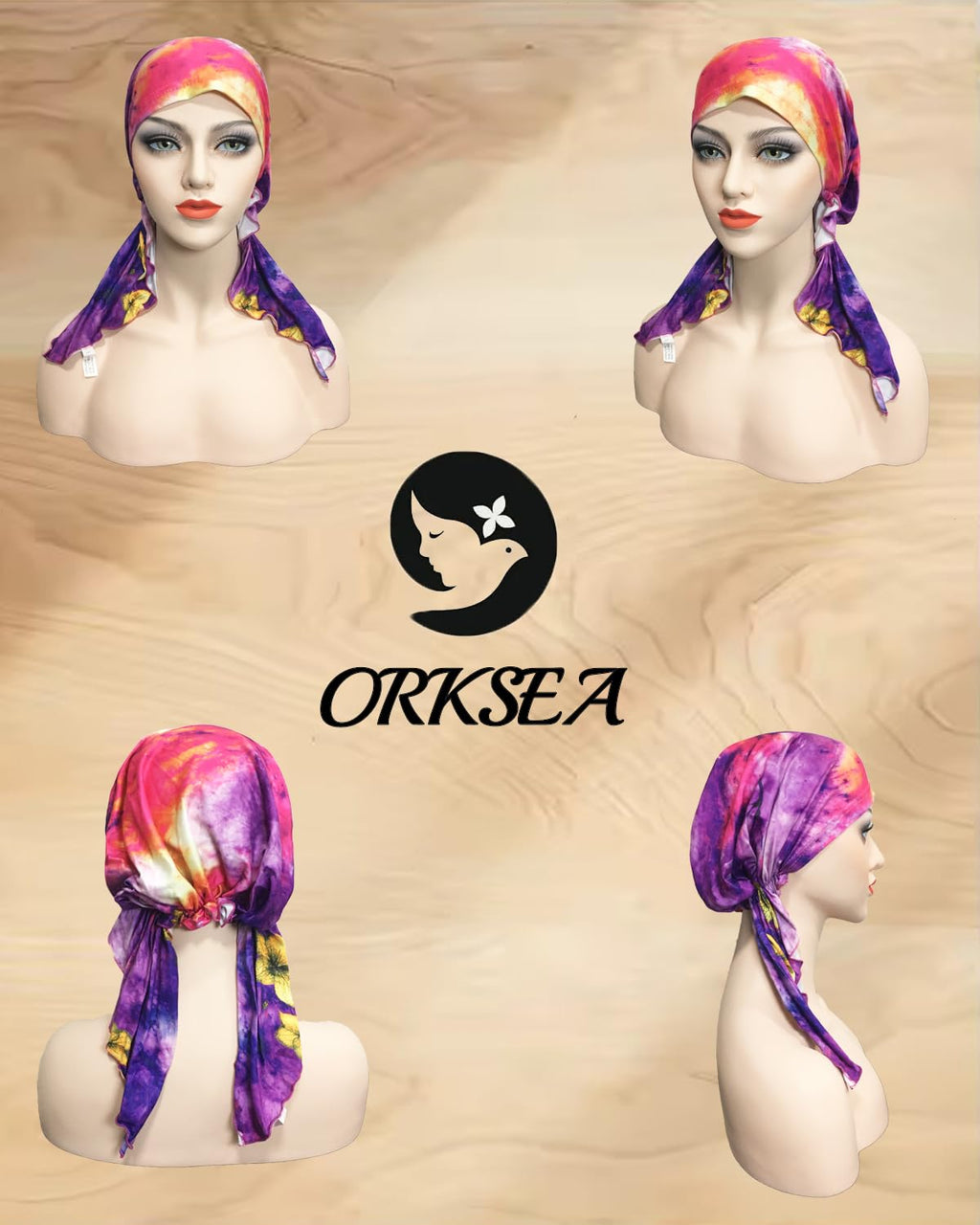Chemo Headwear for Women Pre-Tied Head Scarf Headwraps Soft Turbans Cancer Hats Chemo Beanie Coverings Scarves