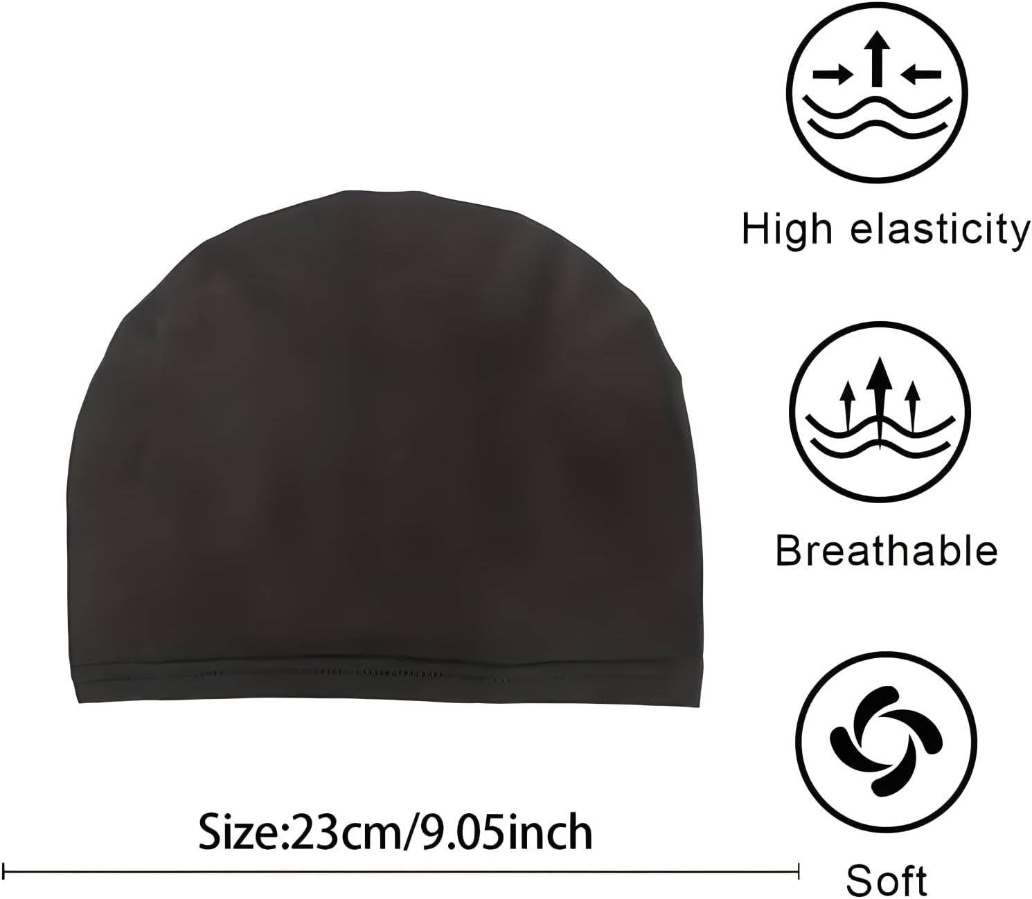 Cmonie 9-12 Pcs Solid Women Chemo Hat Stretchy Turban Beanie