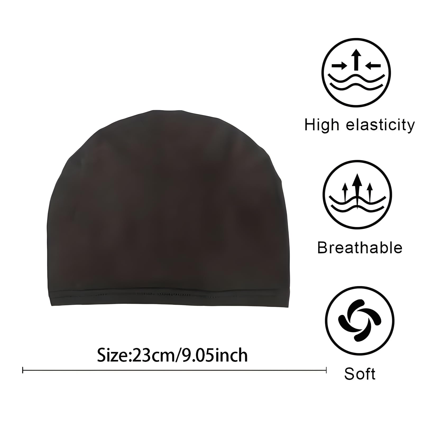 Cmonie 9-12 Pcs Solid Women Chemo Hat Stretchy Turban Beanie