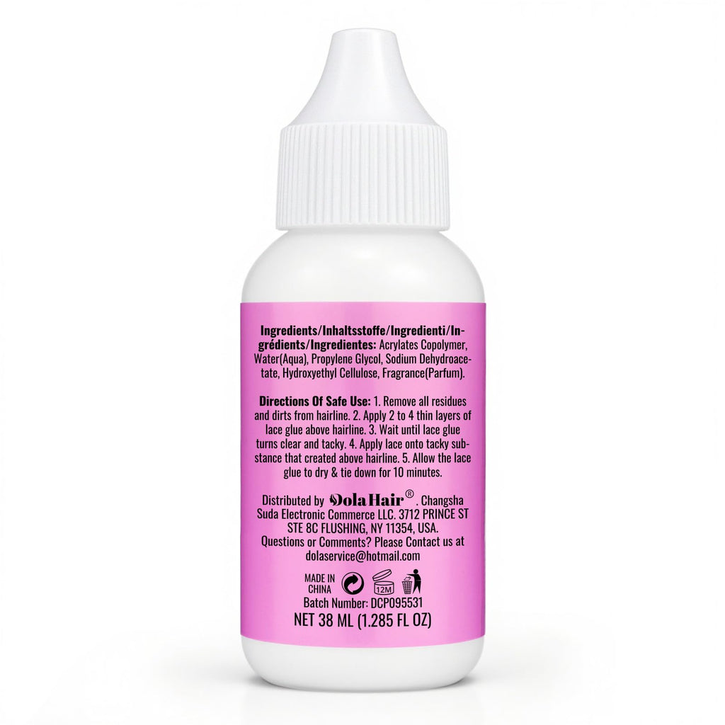 Dolahair Extreme Hold Lace Glue for Wigs, Waterproof, Invisible Bonding, 1.285 Ounce