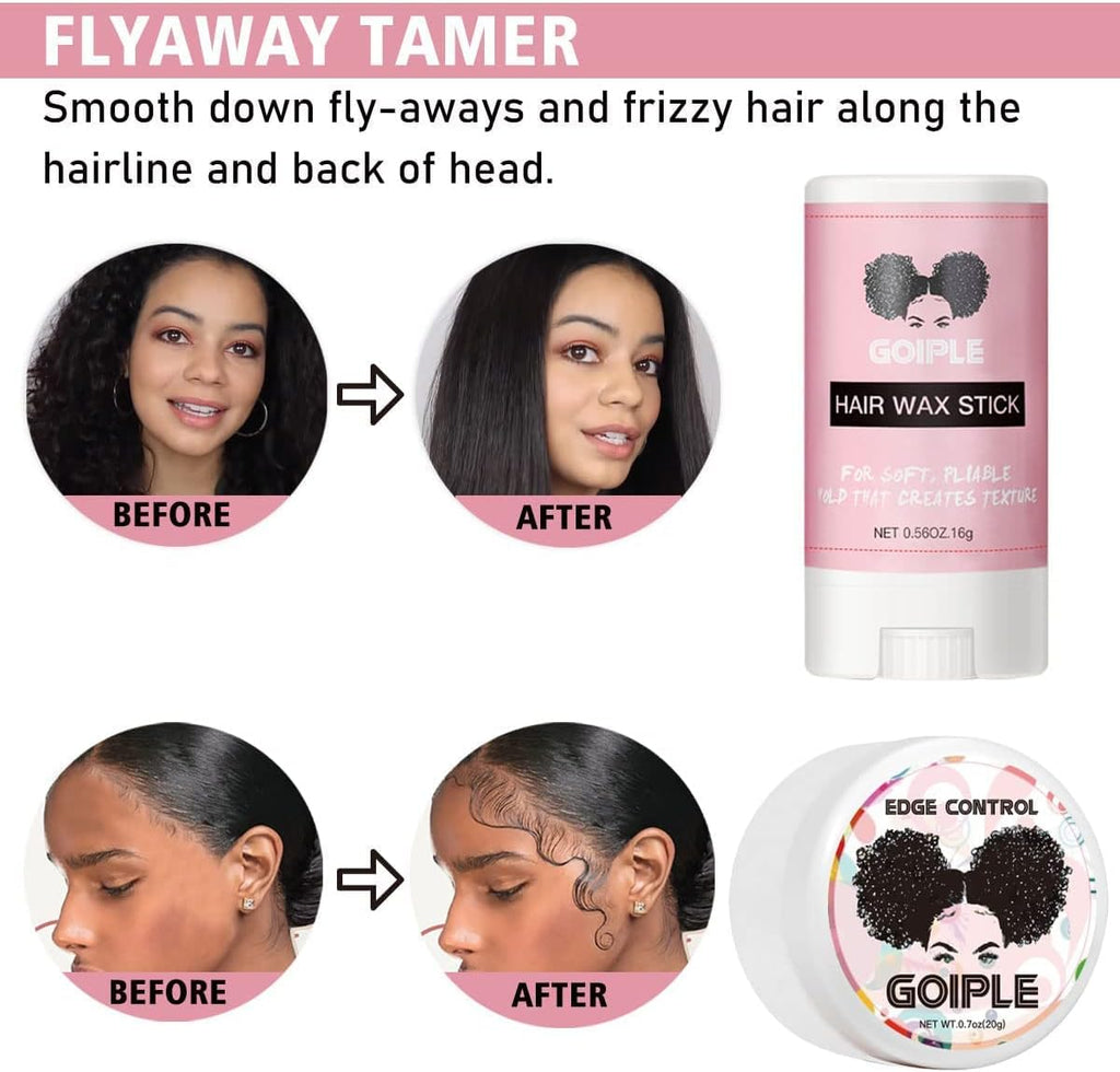 Electric Hot Comb Hair Straightener, Deluxe Electrical Straightening Comb Curling Iron for Natural Black Wigs, Hot Comb Electric for Wigs Pressing Combs with Wig Glue Melting Spray Hair Wax Stick