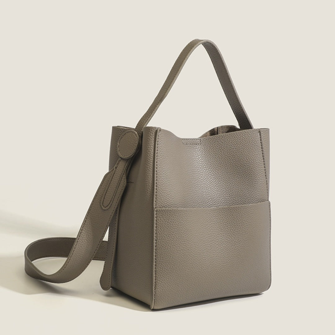 Early Autumn Women's Bag, Textured Crossbody Bucket Bag, Large Capacity Handheld Shoulder Bag
