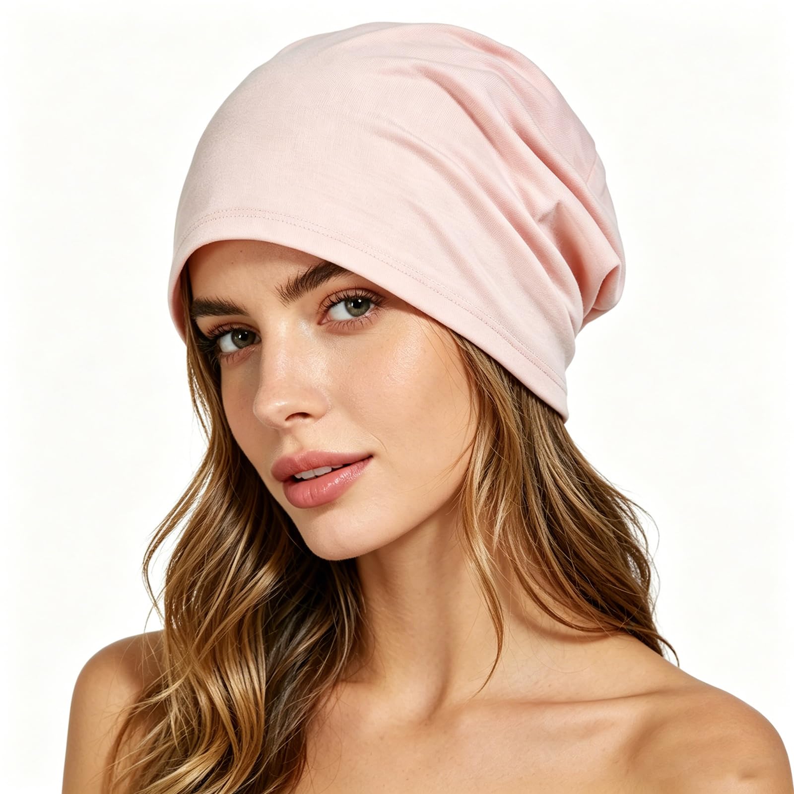 Cmonie 9-12 Pcs Solid Women Chemo Hat Stretchy Turban Beanie