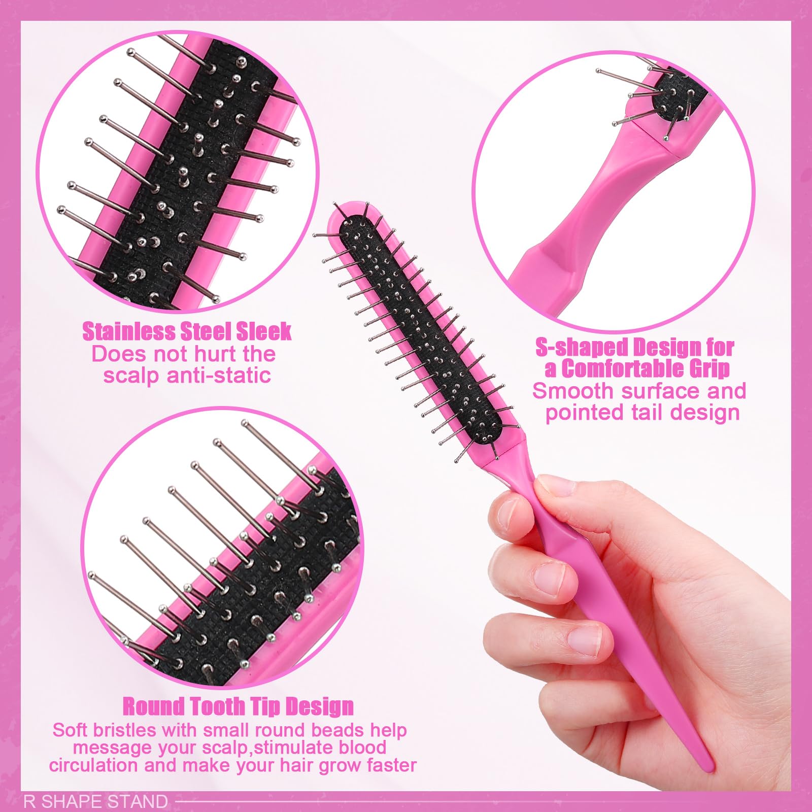 ProSuites 2 Pack Wig Head Stand with 3 PCS Wig Brush Comb, Travel Wig Holder Comb Set for Women Multiple Wigs