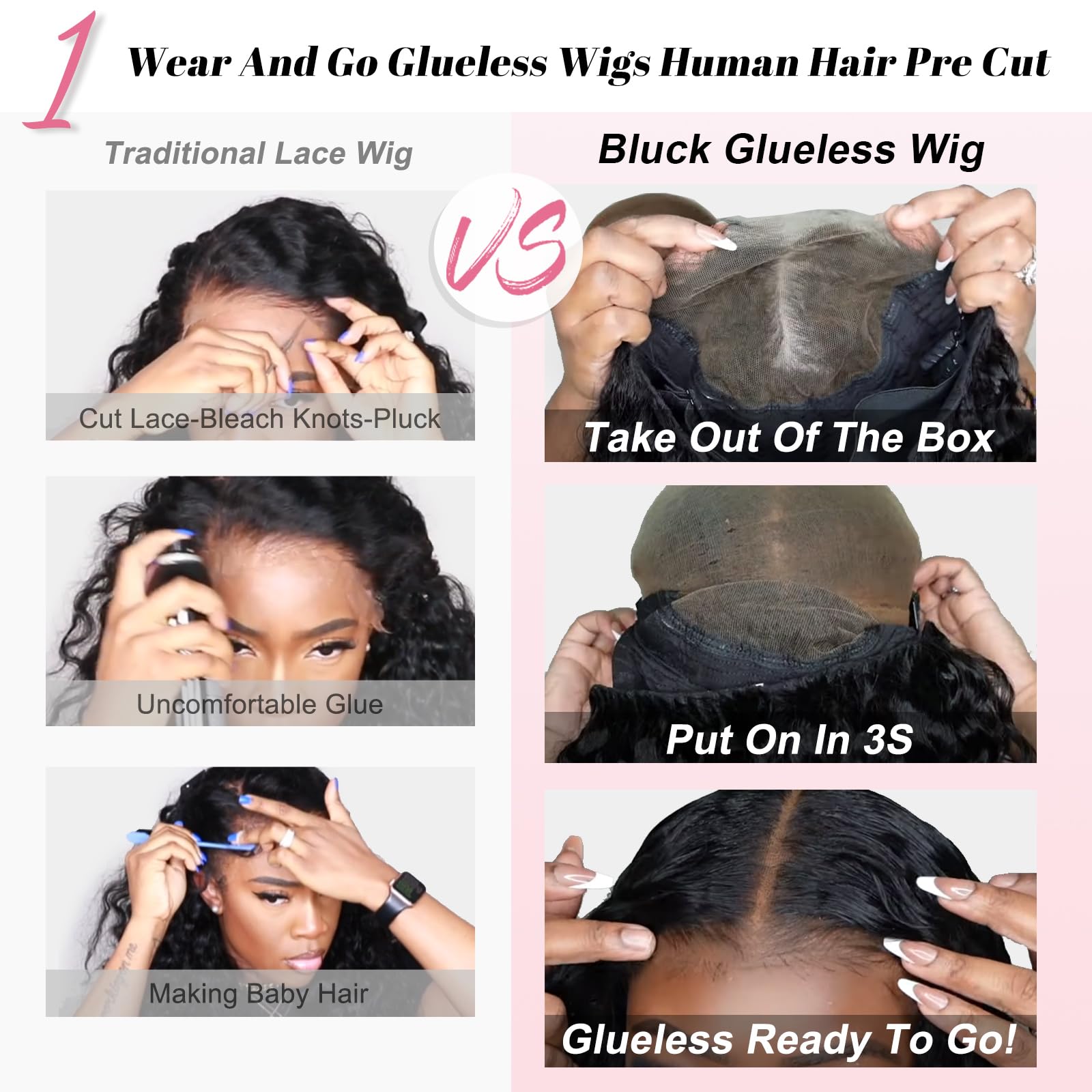 Beluck Short 13x6 Lace Front Bob Wig Human Hair For Black Women