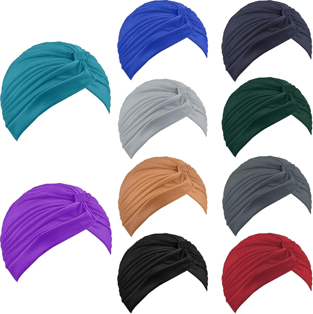 Geyoga 10 Pcs Head Wraps Turbans for Women Head Scarf