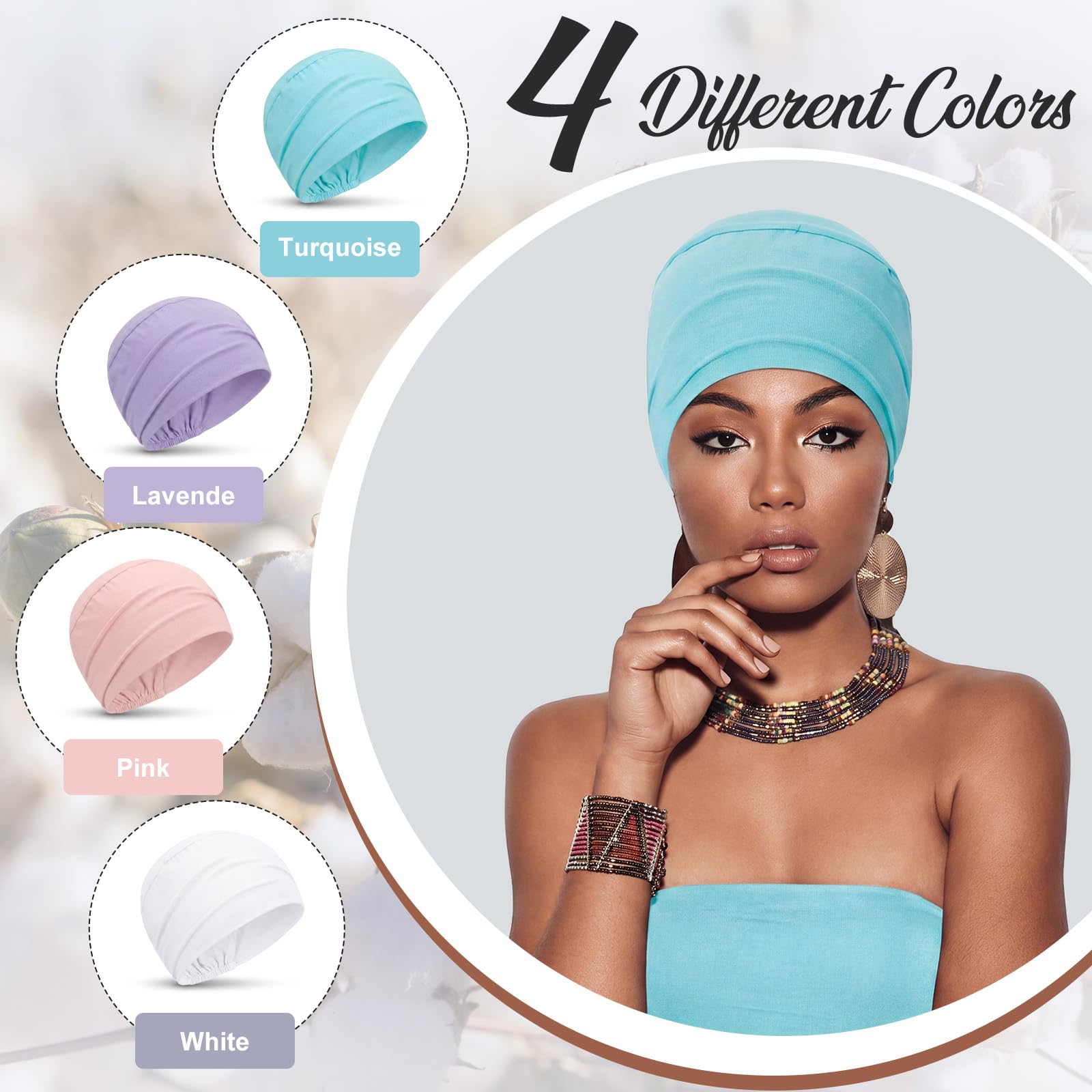 Zhengmy Cotton Chemo Sleep Cap for Women