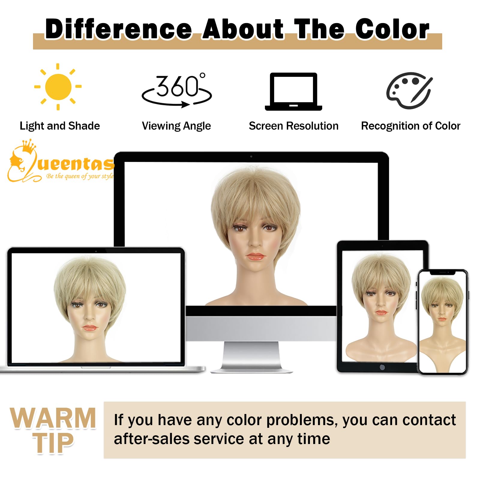 8" Layered Pixie Cut Synthetic Wig for Women Blonde Mixed Brown with Roots