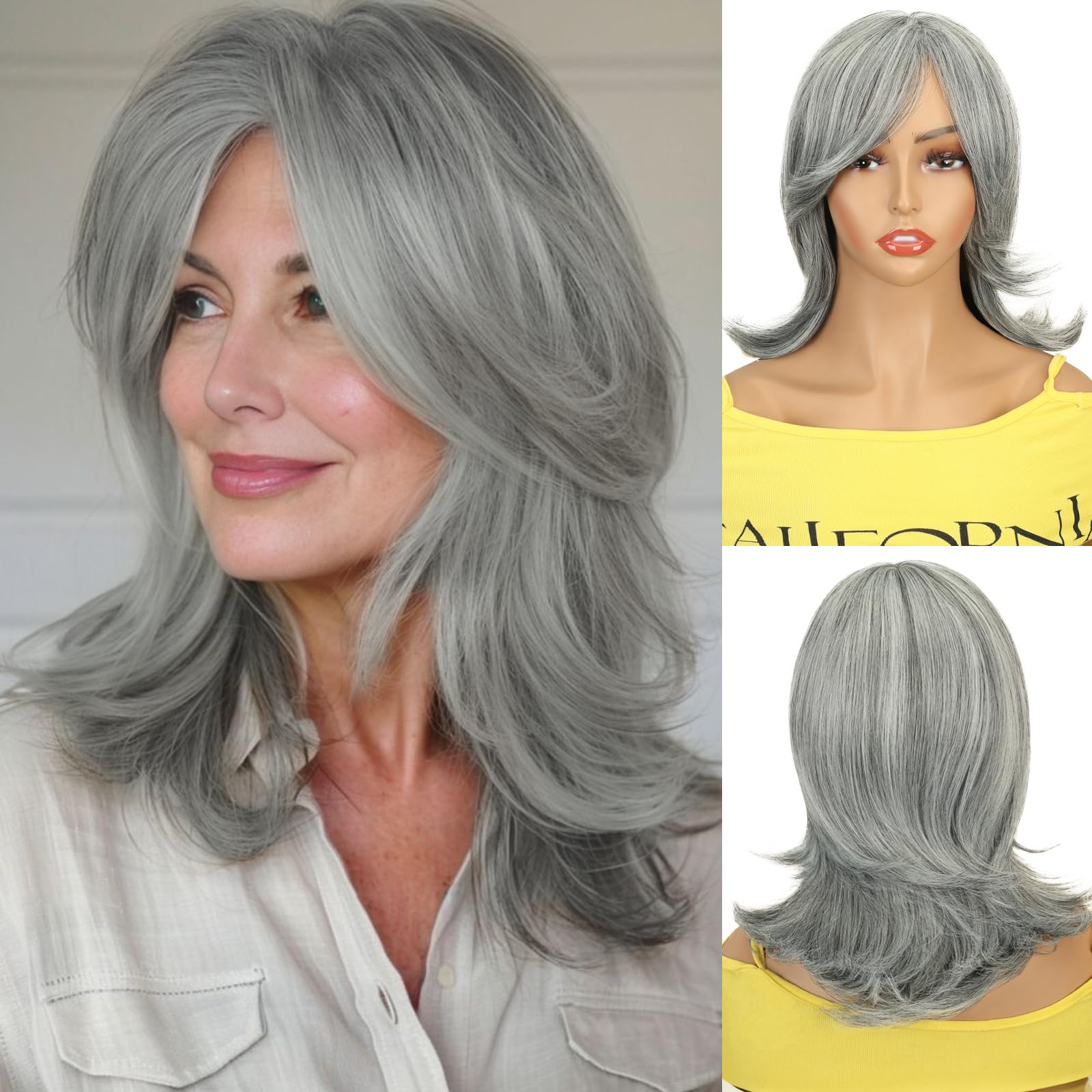 8" Layered Pixie Cut Synthetic Wig for Women Blonde Mixed Brown with Roots