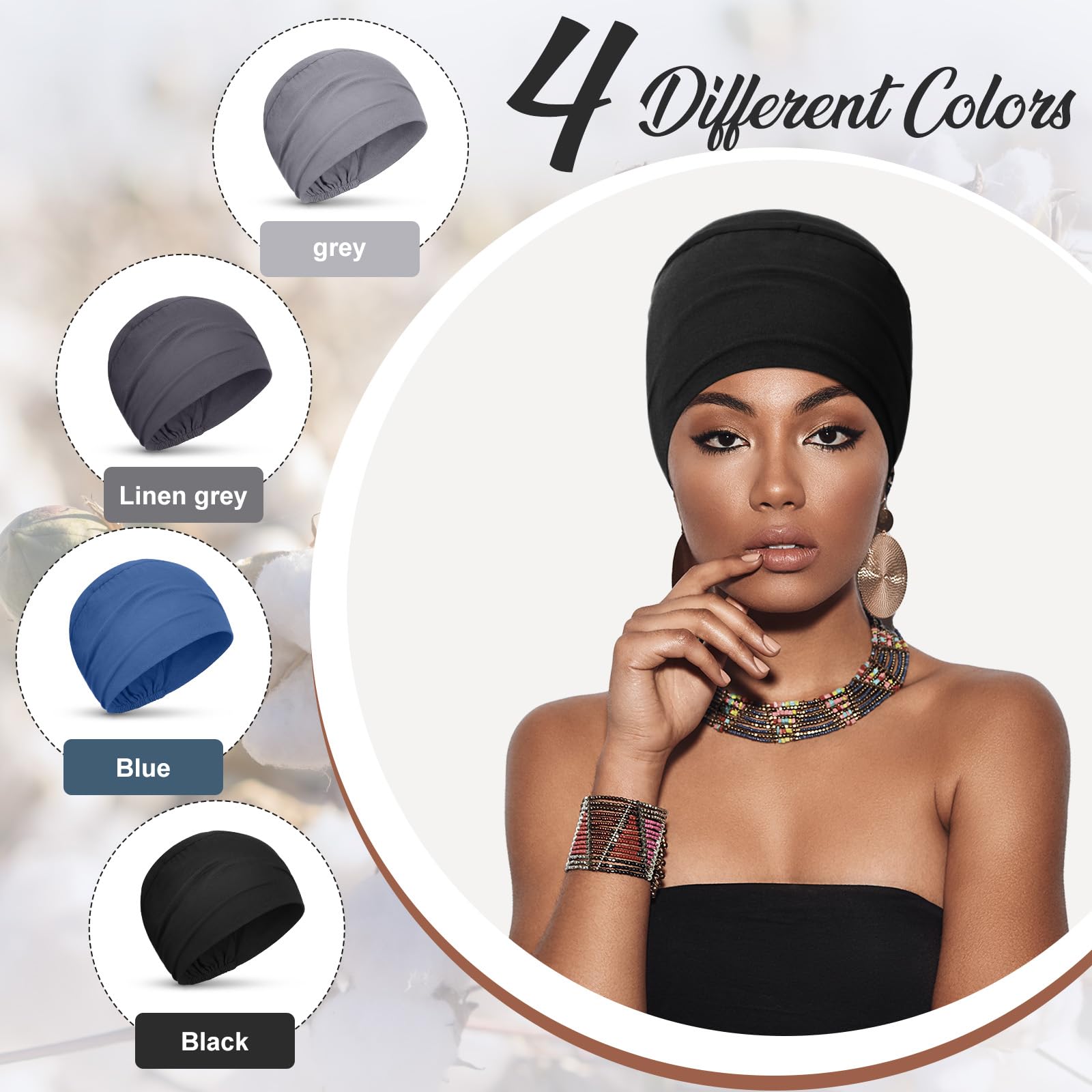 Zhengmy Cotton Chemo Sleep Cap for Women