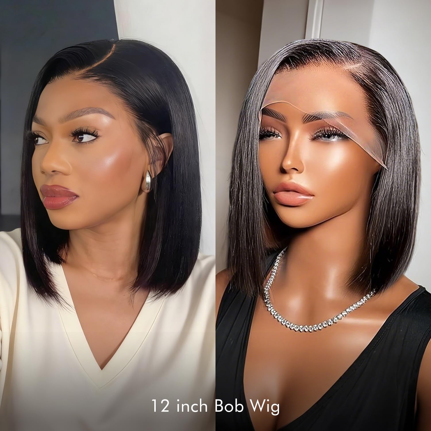 Beluck Short 13x6 Lace Front Bob Wig Human Hair For Black Women
