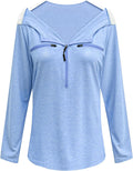 Chemo Port Shirts for Women Long Sleeve Post-Surgery Recovery with 2 Side Snaps Shoulder Surgery & Dialysis Recovery Shirts