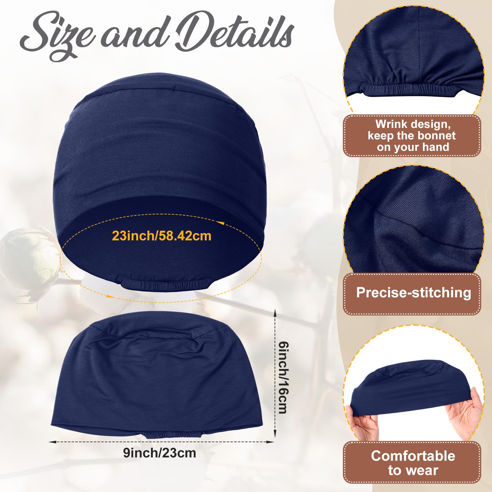 Zhengmy Cotton Chemo Sleep Cap for Women