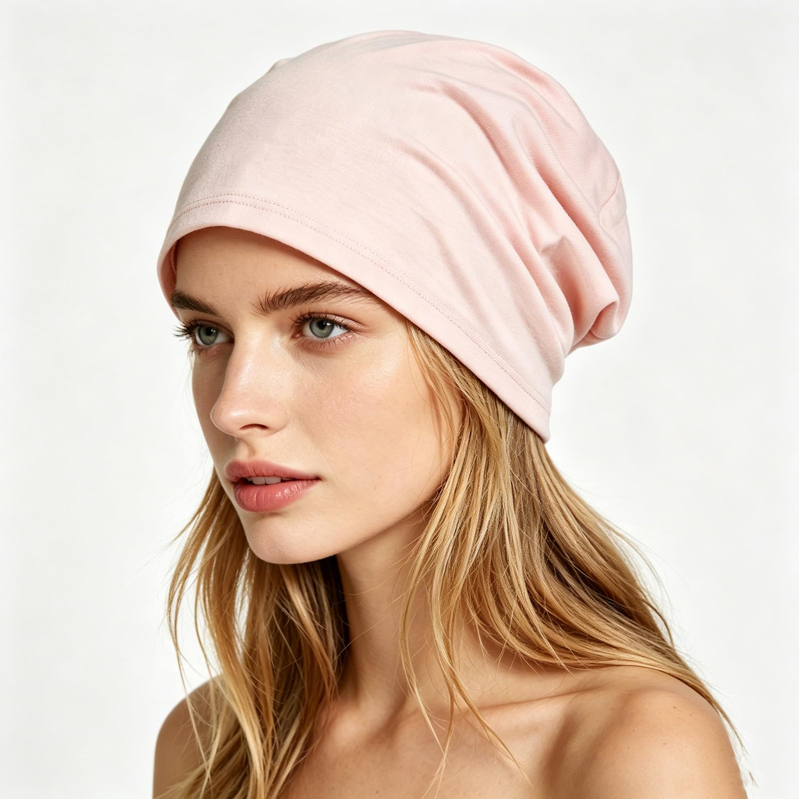 Cmonie 9-12 Pcs Solid Women Chemo Hat Stretchy Turban Beanie
