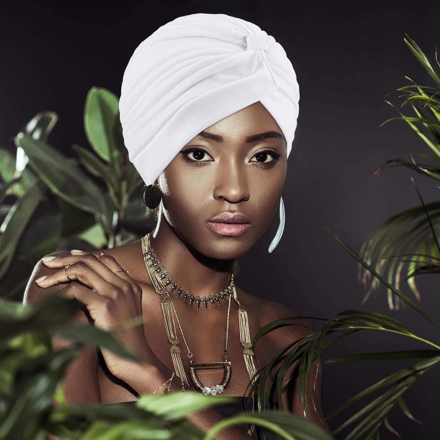 Geyoga 10 Pcs Head Wraps Turbans for Women Head Scarf