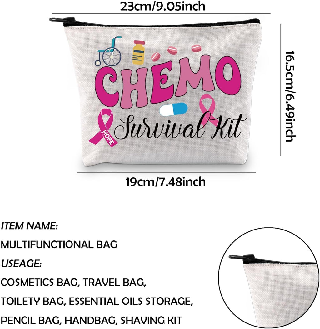 WCGXKO Chemo Care Package For Women Chemo Survival Kit Chemotherapy Treatment Zipper Pouch Cosmetic Bag (Chemo purple1)