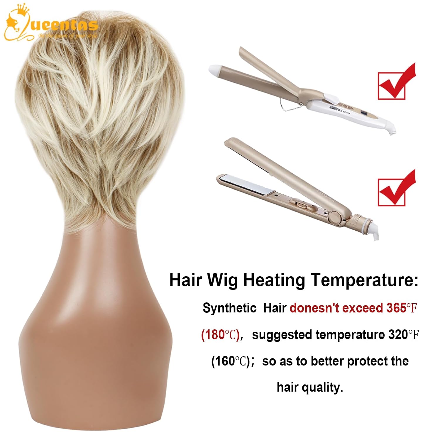 8" Layered Pixie Cut Synthetic Wig for Women Blonde Mixed Brown with Roots