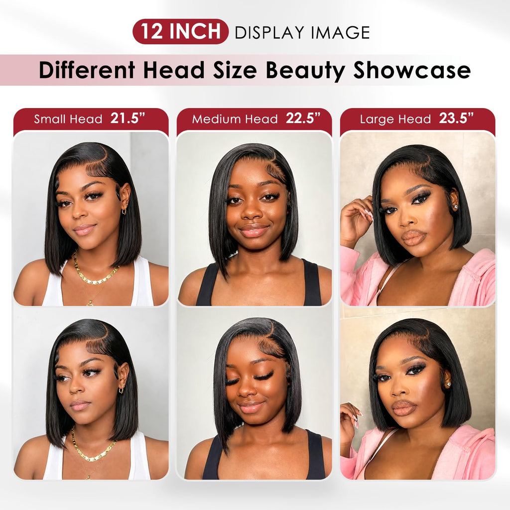 Beluck Short 13x6 Lace Front Bob Wig Human Hair For Black Women