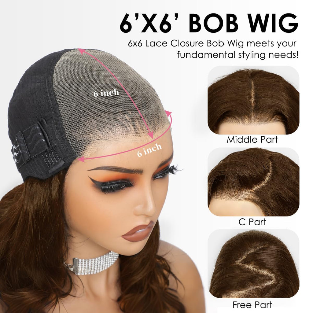 Beluck Short 13x6 Lace Front Bob Wig Human Hair For Black Women