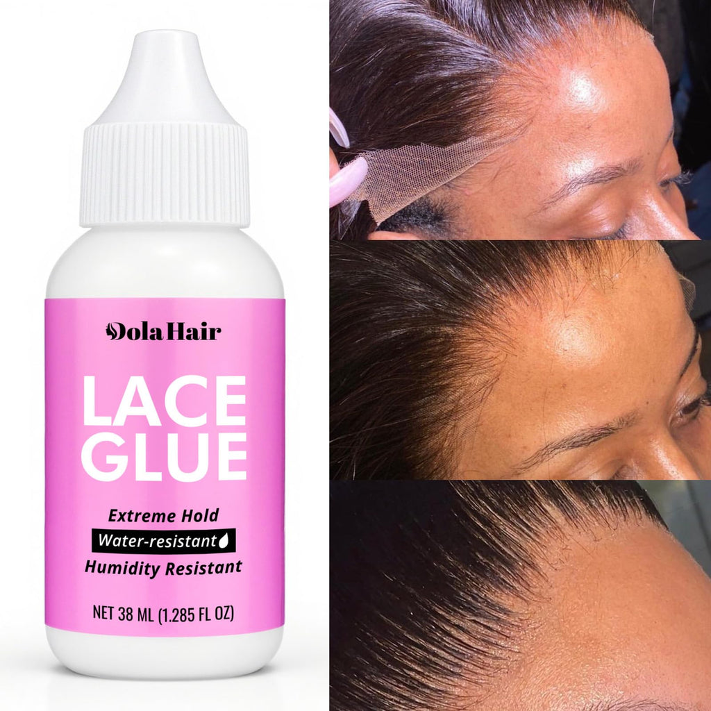 Dolahair Extreme Hold Lace Glue for Wigs, Waterproof, Invisible Bonding, 1.285 Ounce