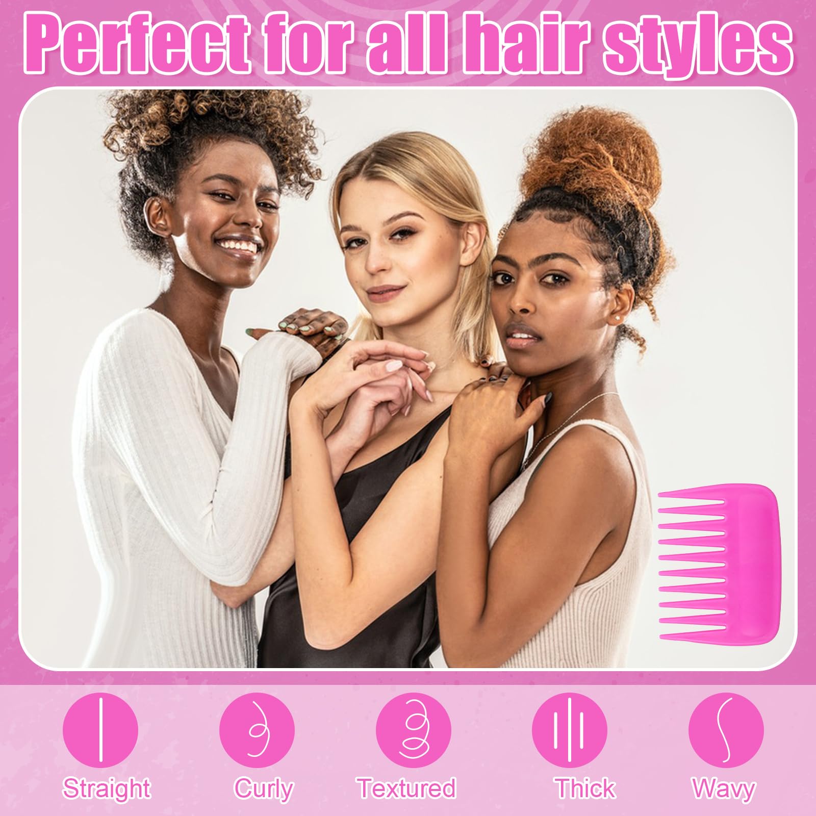 ProSuites 2 Pack Wig Head Stand with 3 PCS Wig Brush Comb, Travel Wig Holder Comb Set for Women Multiple Wigs