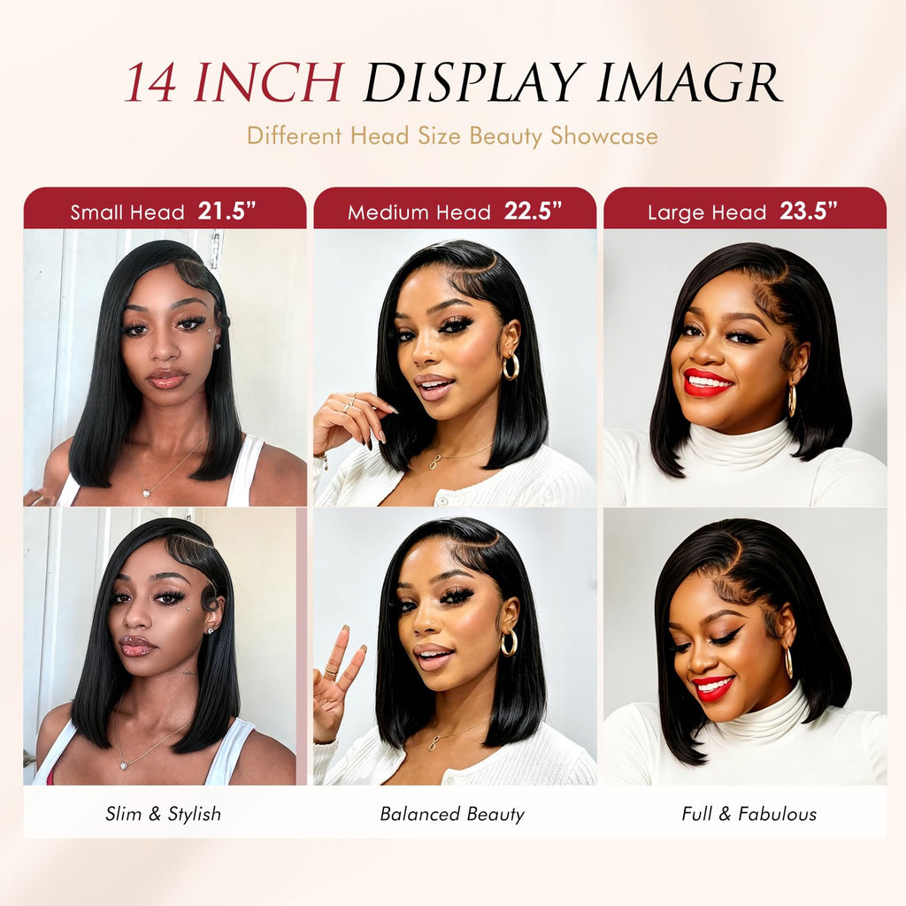 Beluck Short 13x6 Lace Front Bob Wig Human Hair For Black Women