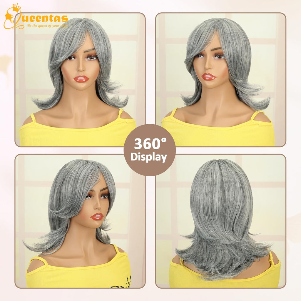 8" Layered Pixie Cut Synthetic Wig for Women Blonde Mixed Brown with Roots