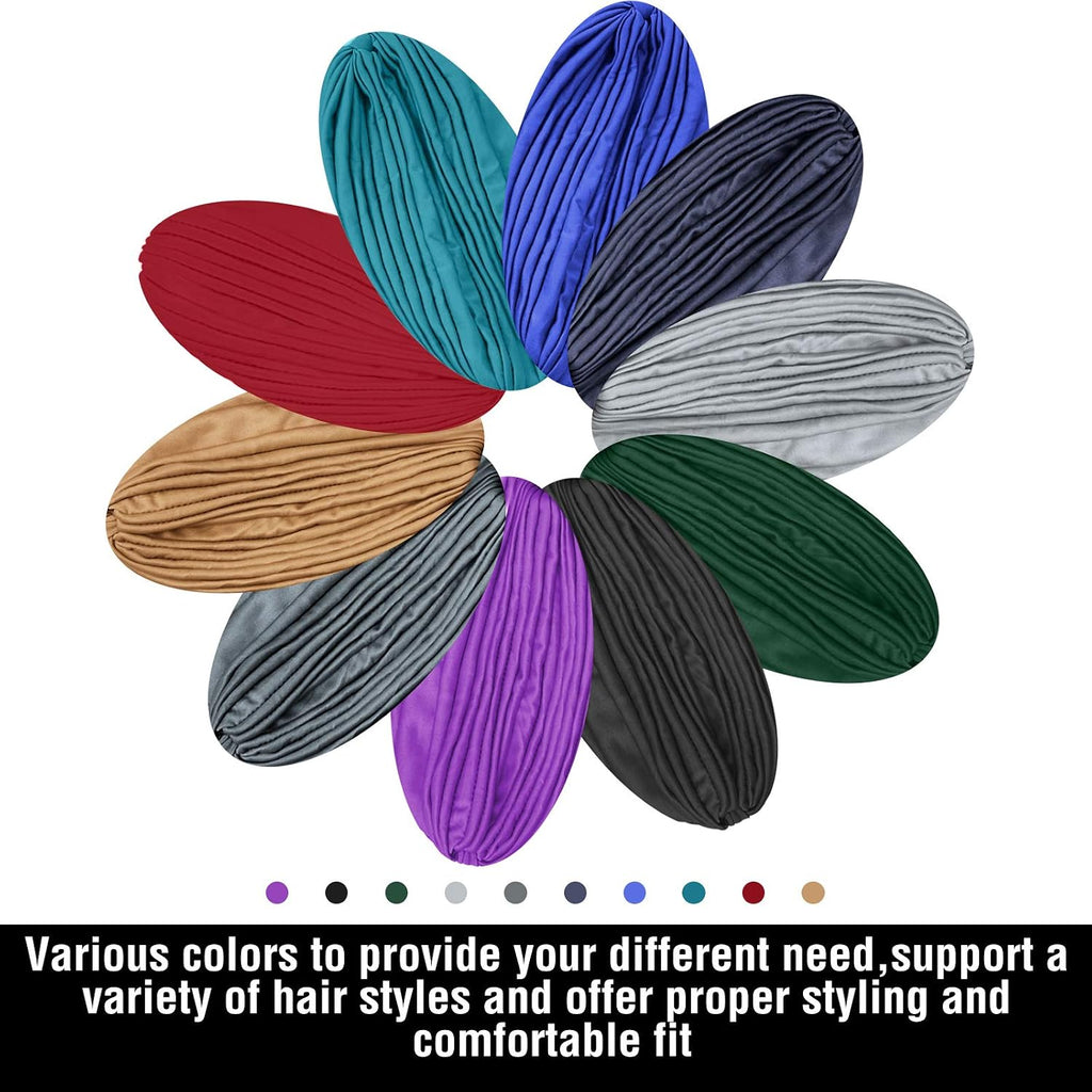 Geyoga 10 Pcs Head Wraps Turbans for Women Head Scarf