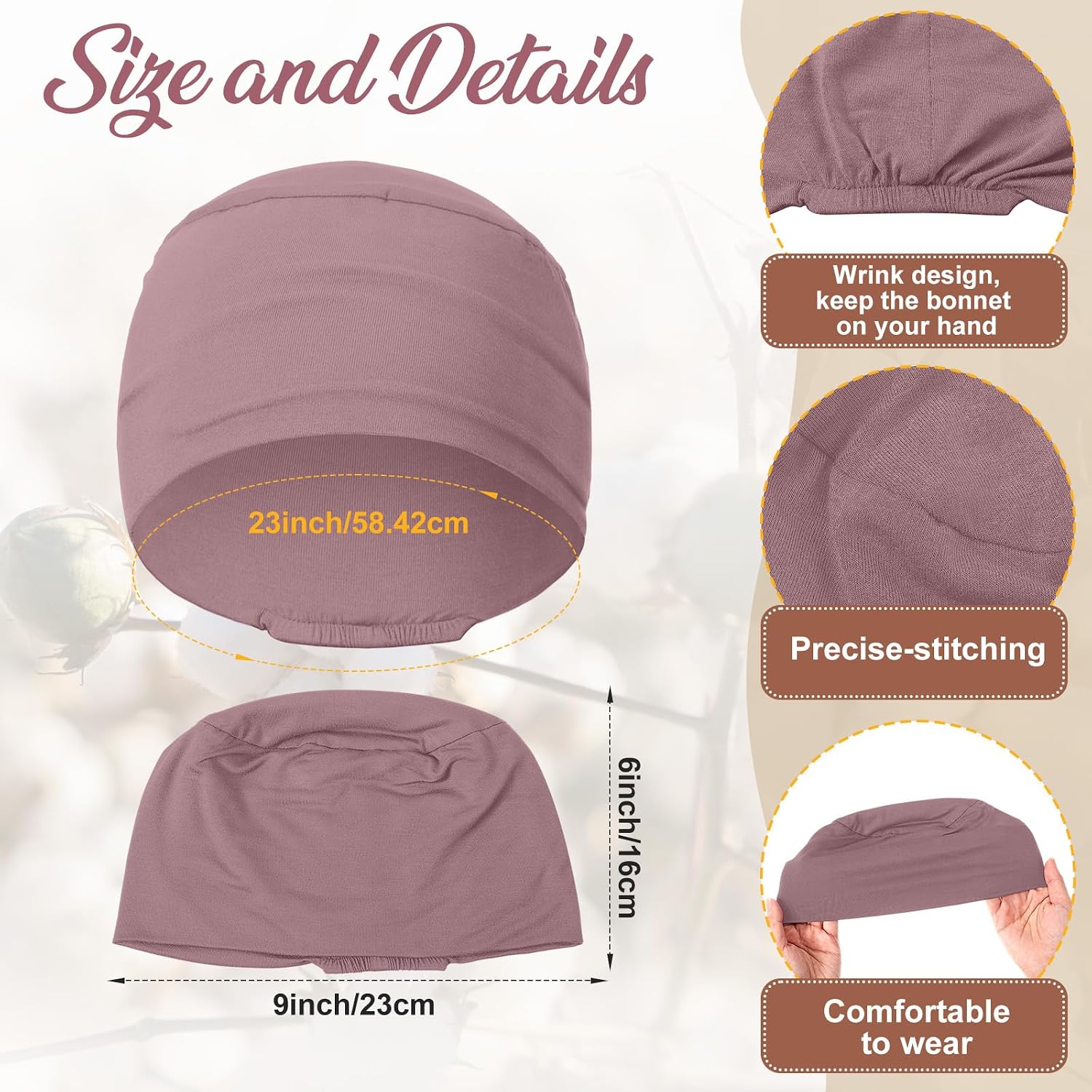 Zhengmy Cotton Chemo Sleep Cap for Women