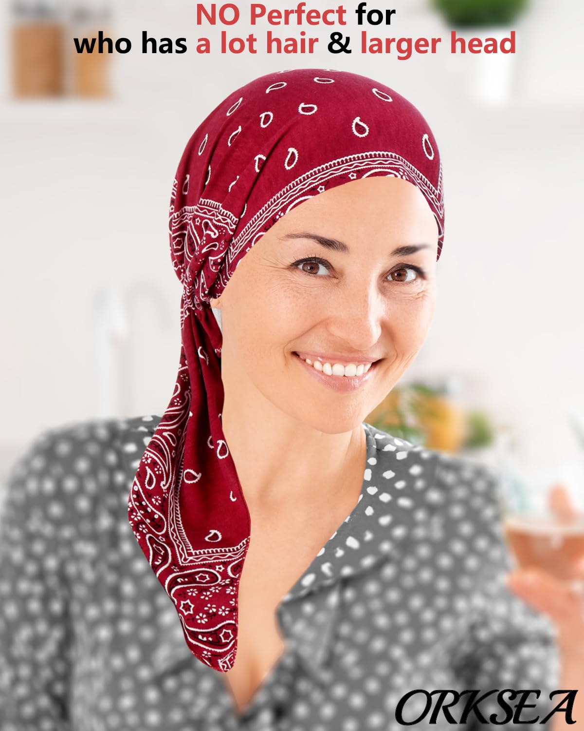 Chemo Headwear for Women Pre-Tied Head Scarf Headwraps Soft Turbans Cancer Hats Chemo Beanie Coverings Scarves