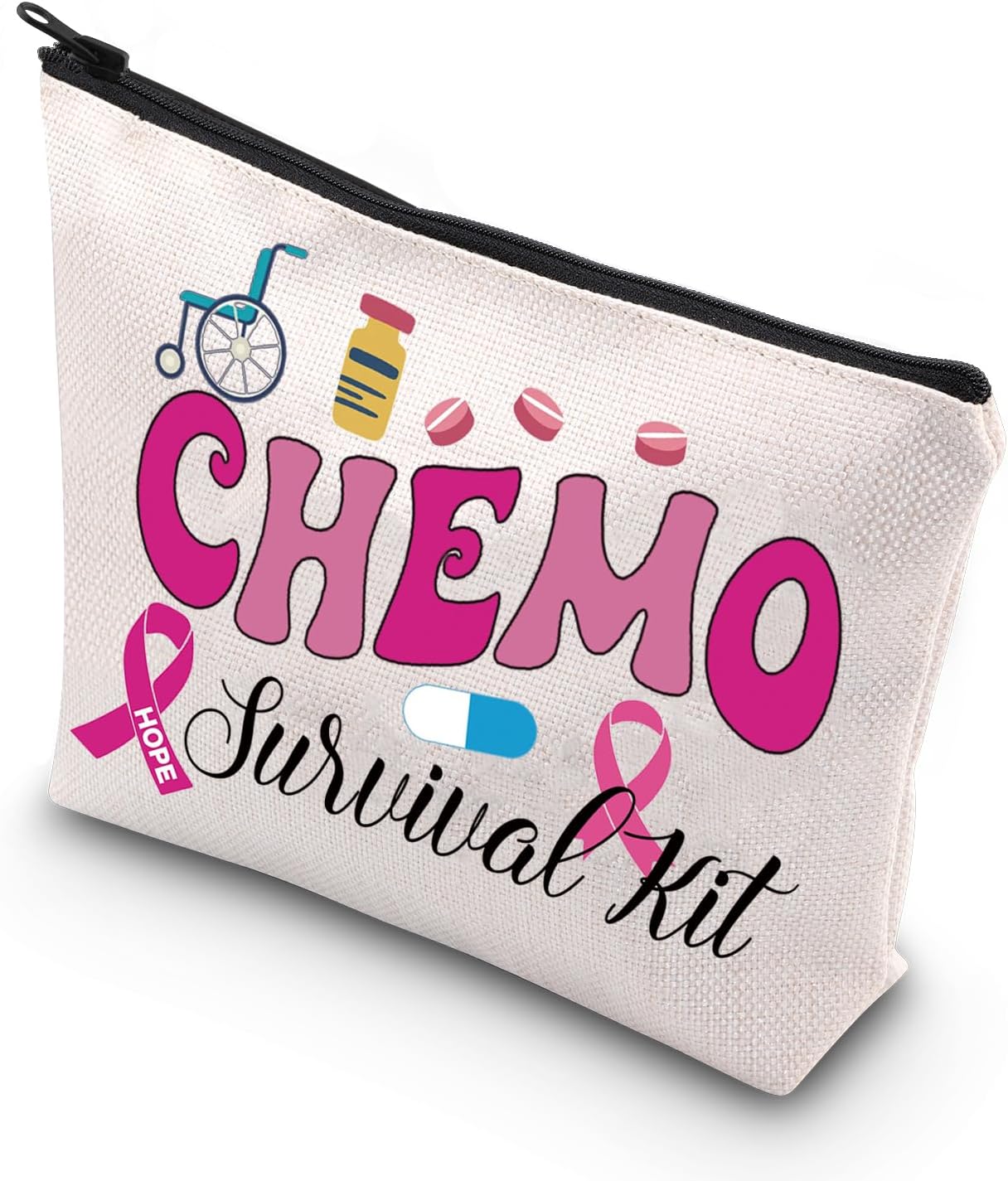 WCGXKO Chemo Care Package For Women Chemo Survival Kit Chemotherapy Treatment Zipper Pouch Cosmetic Bag (Chemo purple1)