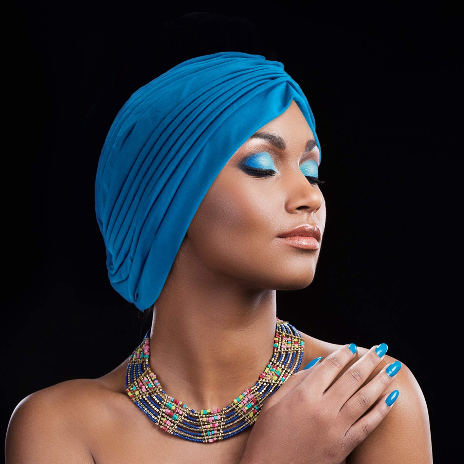 Geyoga 10 Pcs Head Wraps Turbans for Women Head Scarf