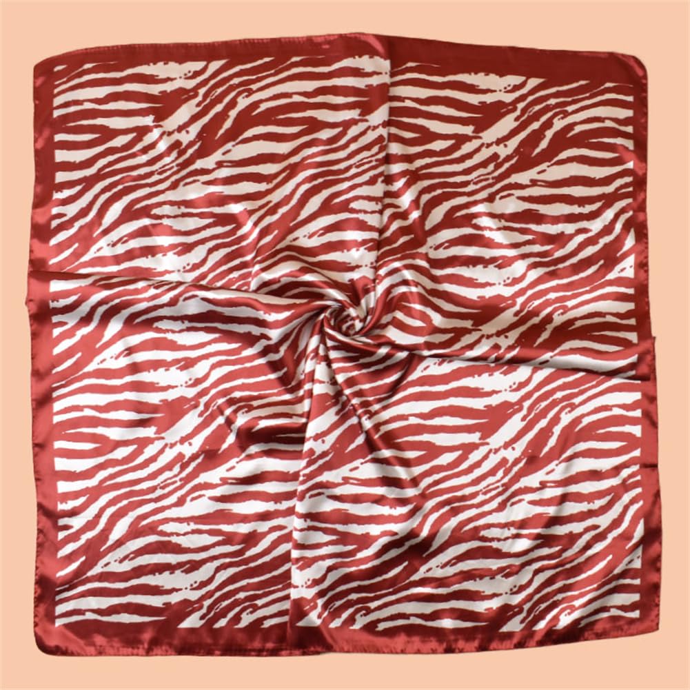 4Pcs Silk Head Scarves for Women Satin Hair Scarf 35”Large Square Bandana Silk Like Neck Scarf Shawl