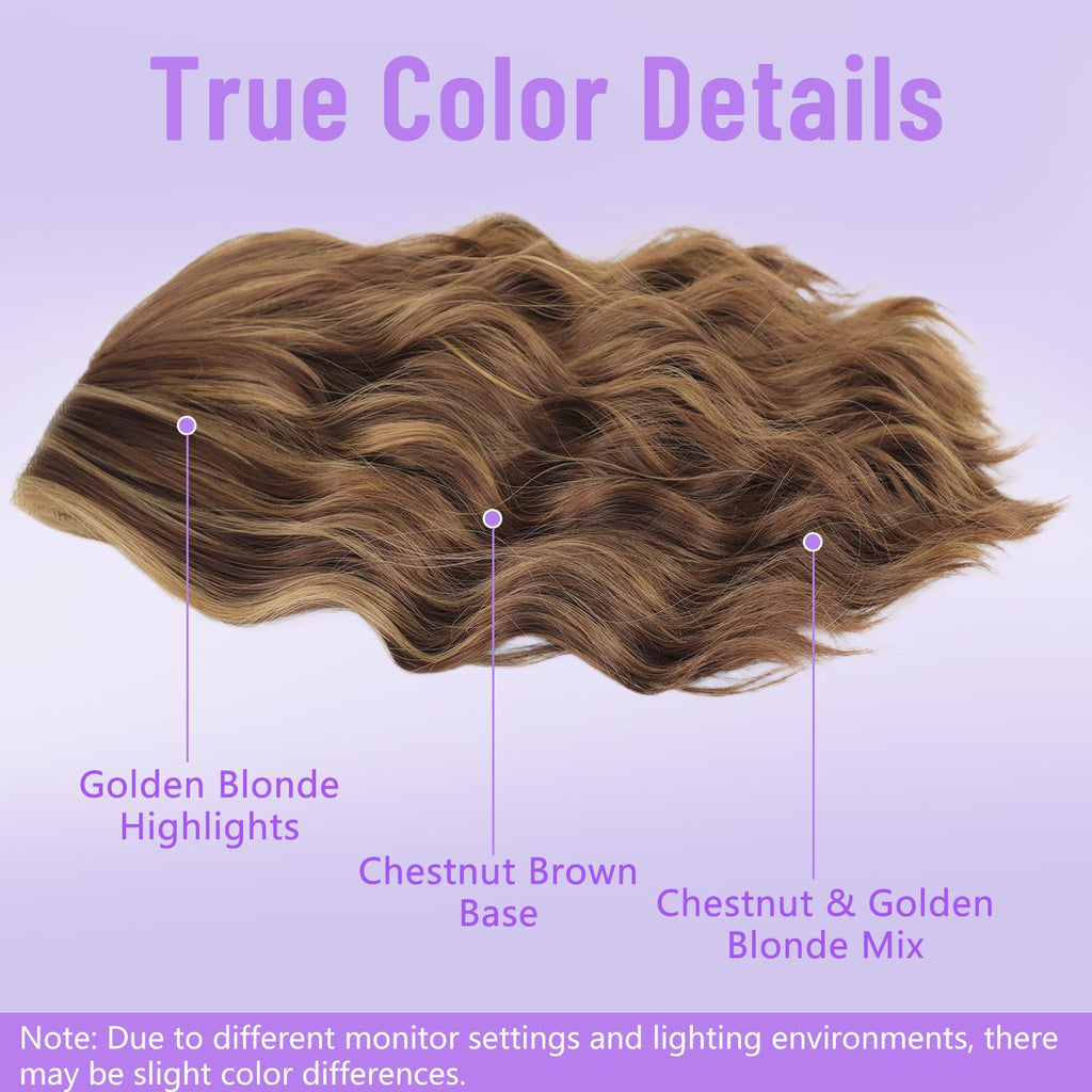 AISI HAIR 14Inch Dark to Light Blonde Wig for Women,Wave Synthetic Lace Wig