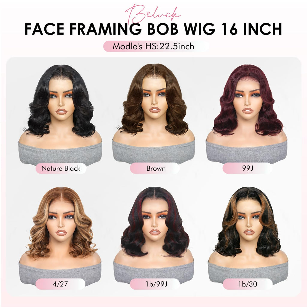 Beluck Short 13x6 Lace Front Bob Wig Human Hair For Black Women