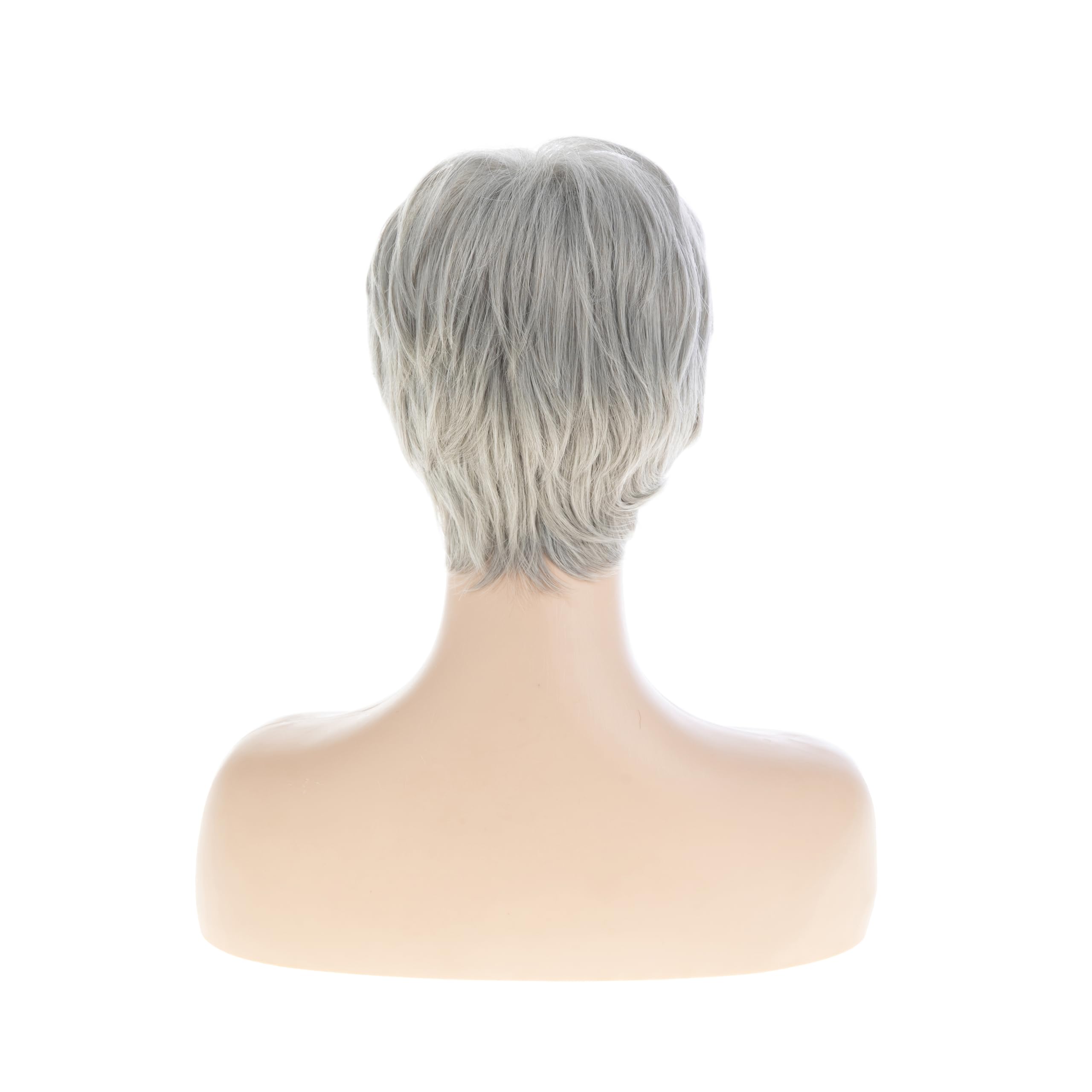 Women Short Pixie Cut Wig Synthetic Layered Cosplay Hair,Brown